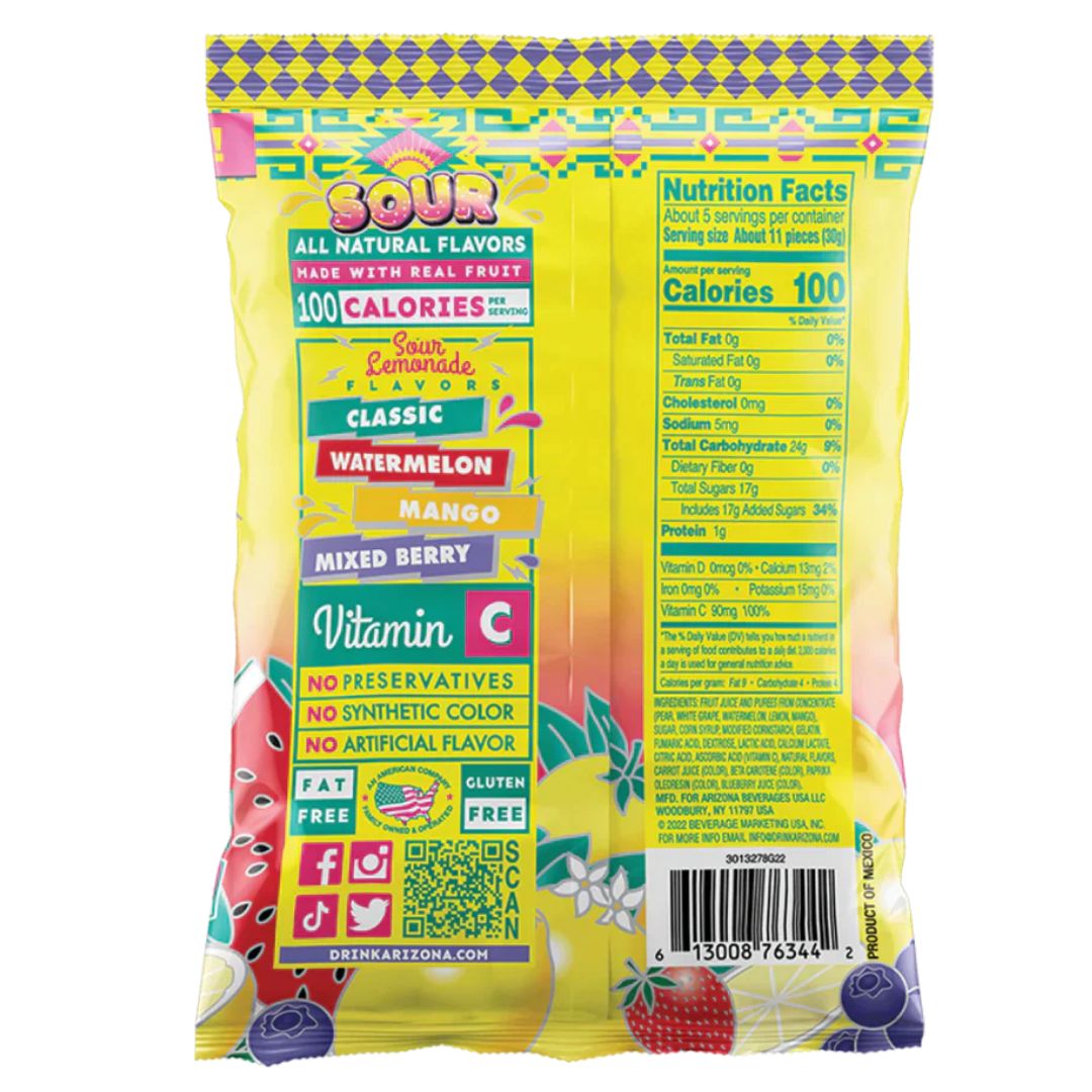 Arizona Sour Fruit Snacks Mixed Lemonade 142g