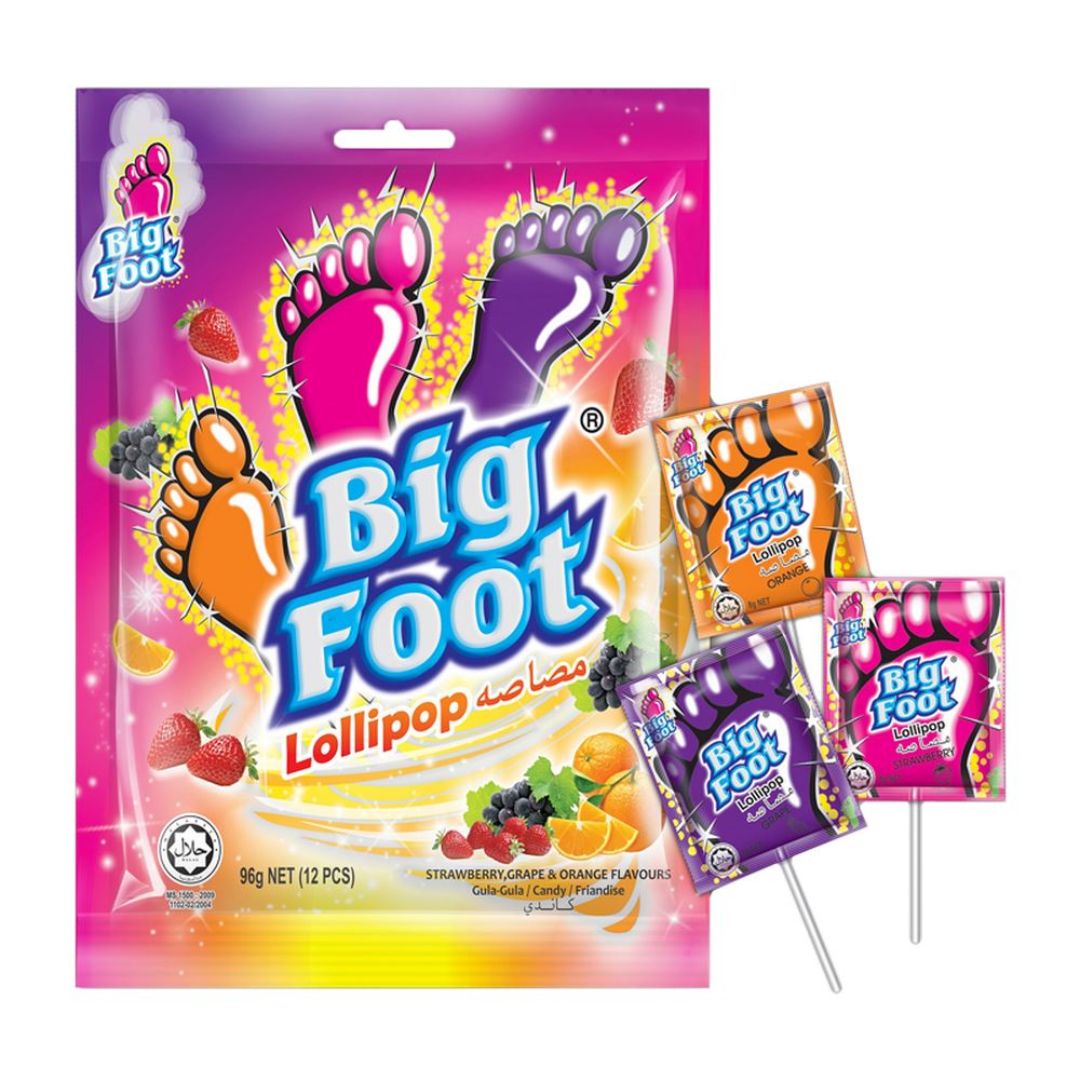 Big Foot Lollipop + Popping Candy 10g