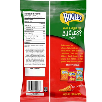 6 Pack Bugles Tobasco Flavor Snacks/Chips Bugles, TSASN&CH, bulk, cabestseller