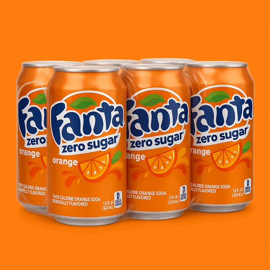 6 Pack Fanta Orange Zero Sugar -  from Fanta, cases, 6 pack, Trending