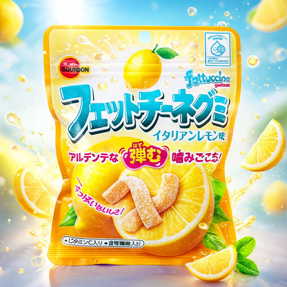 Bourbon Fettuccine Gummy Italian Lemon Flavor (Japan) - 50g Gummies Bourbon Fettuccine, Latest Products, Trending