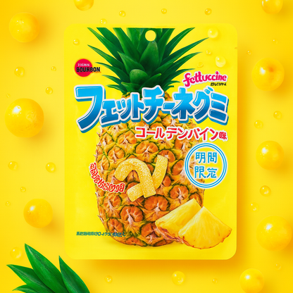 Bourbon Fettuccine Gummy Pineapple (Japan) - 50g Gummies Bourbon Fettuccine, Latest Products, Trending