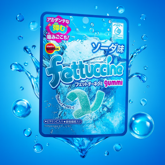 Bourbon Fettuccine Gummy Sweet & Sour Soda (Japan) - 50g Gummies Bourbon Fettuccine, Latest Products, Trending