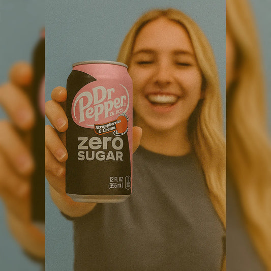 6 Pack Dr Pepper Strawberries & Cream Zero Sugar