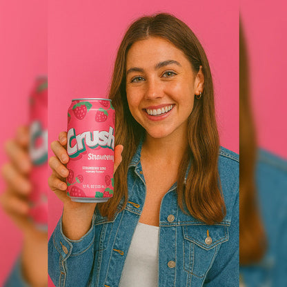 12 Pack Crush Strawberry Soda Pop (not to sale) Crush, TSAED, cases, 12 Pack, Bestseller Drinks