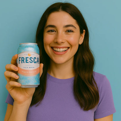 12 Pack Fresca Peach Citrus Sparkling Soda Water Soda Pop (not for sale) Fresca, TSAED, cases, 12 Pack, Bestseller Drinks
