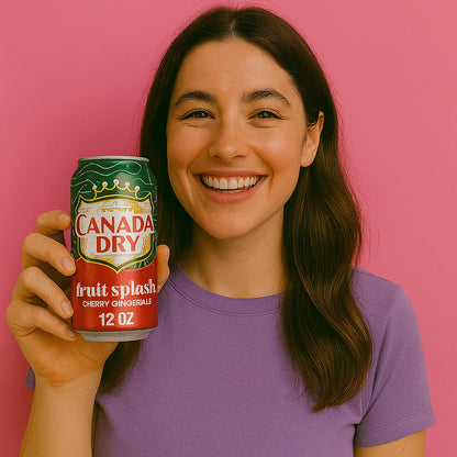 12 Pack Canada Dry Fruit Splash Cherry Ginger Ale Soda Pop Canada Dry, TSAED, trending, 12 Pack, Bestseller Drinks