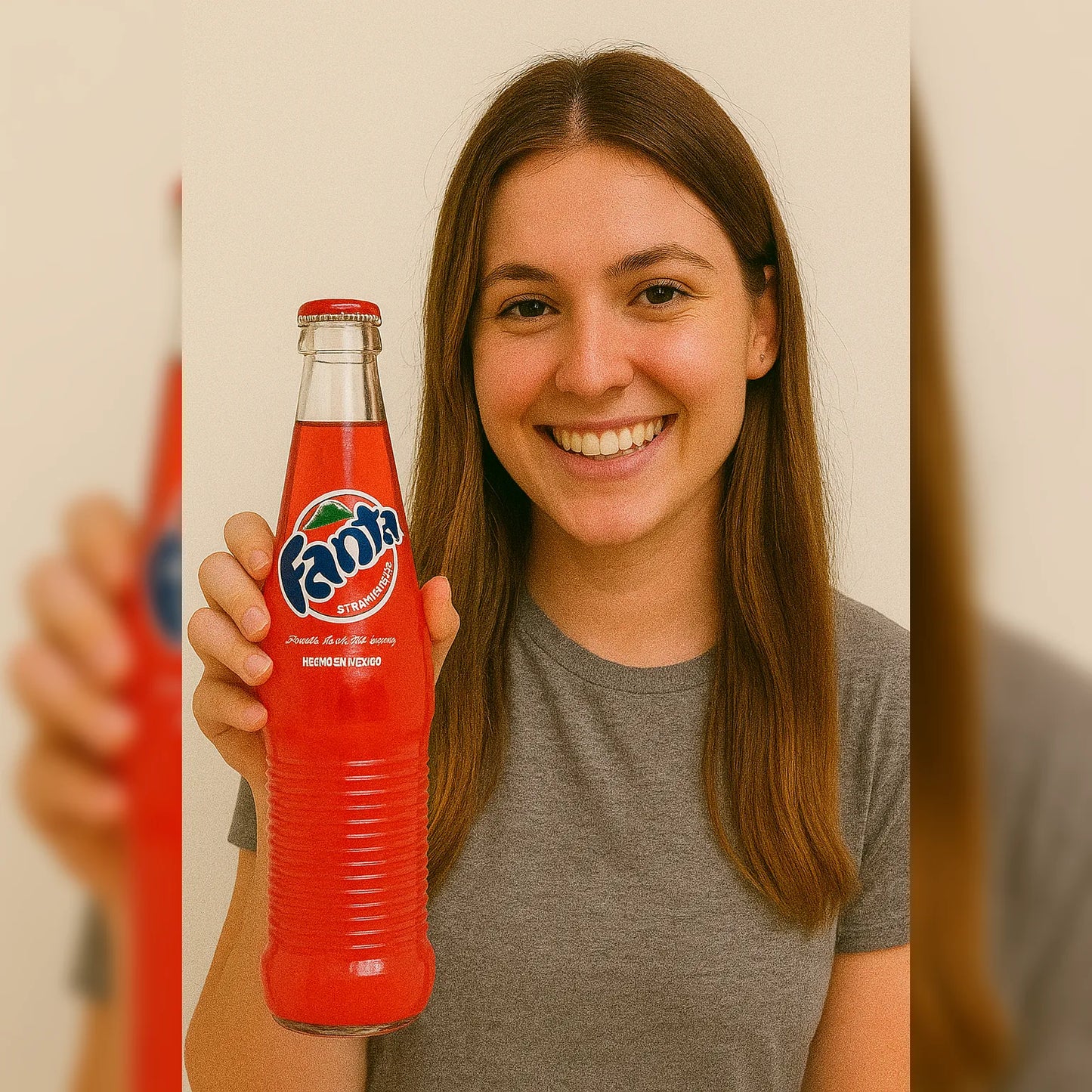 Fanta Strawberry Mexico Glass Bottle