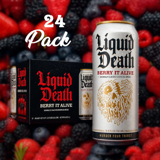 Liquid Death Berry It Alive 24 pack Soda Pop (not for sale) Liquid Death, TSAED