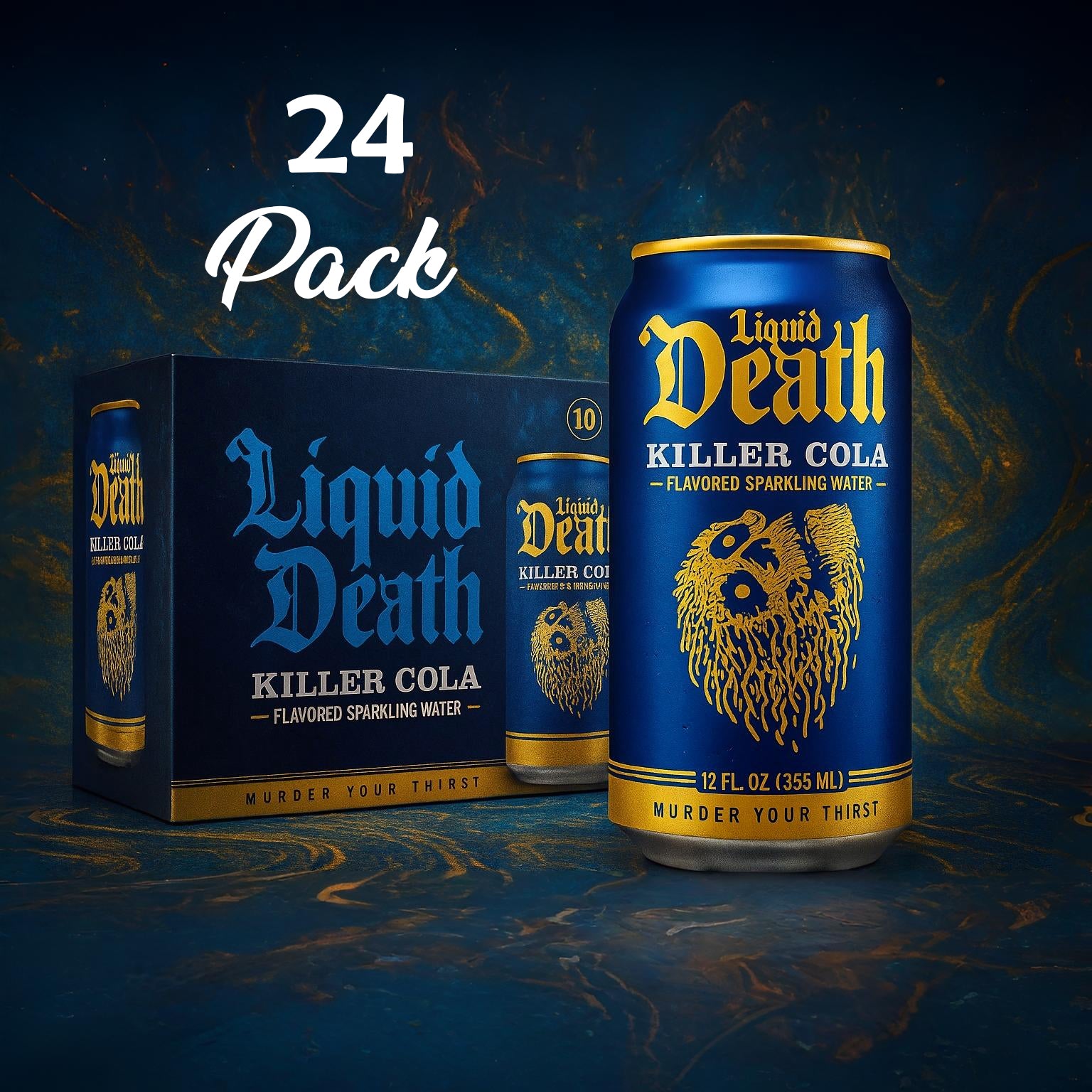 Liquid Death Killer Cola 24 Pack Drink Soda Pop (not for Sale) Liquid Death, 24 Pack, Cases, Bestseller Drinks