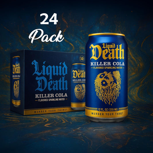 Liquid Death Killer Cola 24 Pack Drink Soda Pop (not for Sale) Liquid Death, 24 Pack, Cases, Bestseller Drinks