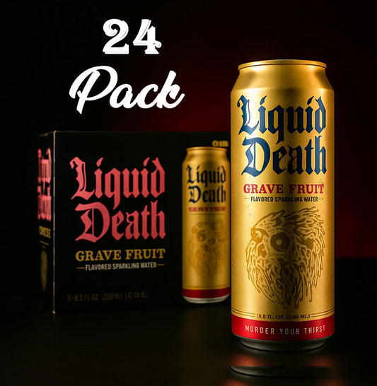 Liquid Death Grave Fruit 24 Pack Drink Soda Pop (not for Sale) Liquid Death, 24 Pack, Cases, trending products, usabestseller, cabestseller