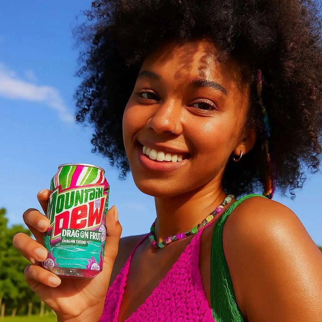 6 Pack MTN Dew Dragon Fruit - Soda Pop from Mtn Dew, Cases, 6 Pack, Zero Sugar, Trending