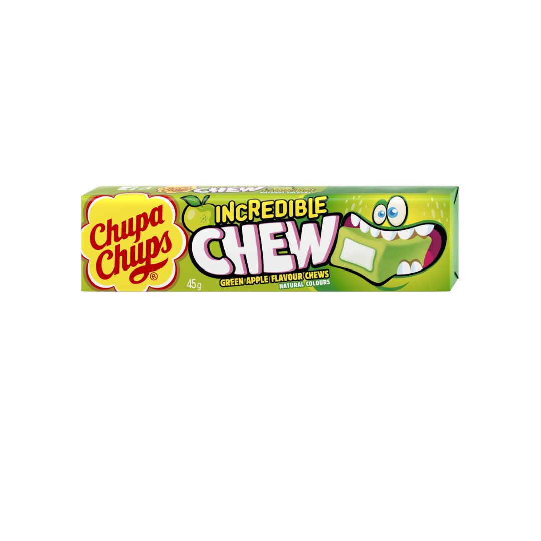 Chupa Chups Incredible Chew Green Apple Chewy Candy