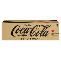 Thumbnail for Coca Cola Vanilla Zero Sugar 12 pack