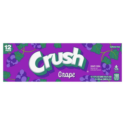 12 Pack Crush Grape USA Soda Pop (not for sale) Crush, TSAED, 12 Pack, Cases