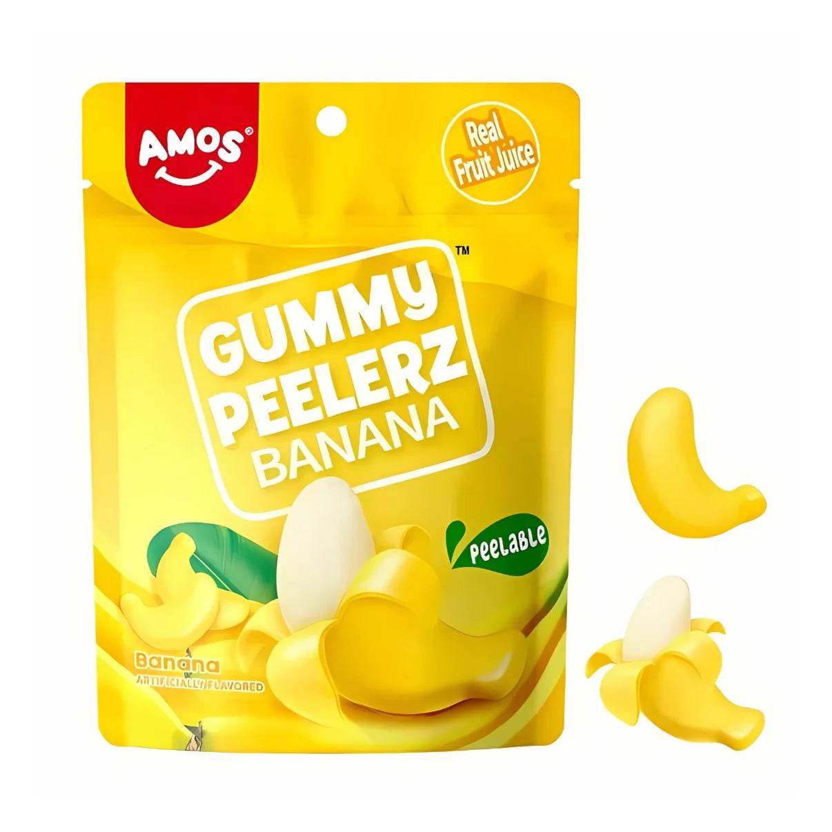 AMOS Peelerz Gummy banana Peel able Candy