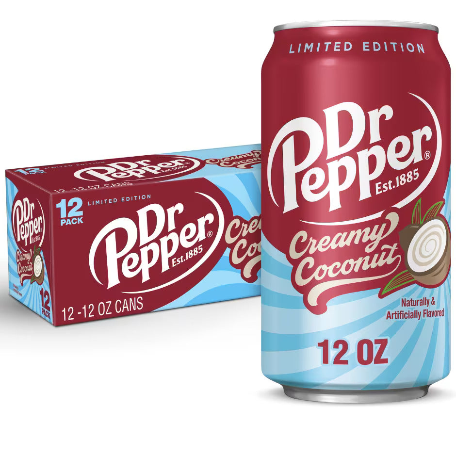 12 Pack Dr Pepper Creamy Coconut Limited Edition