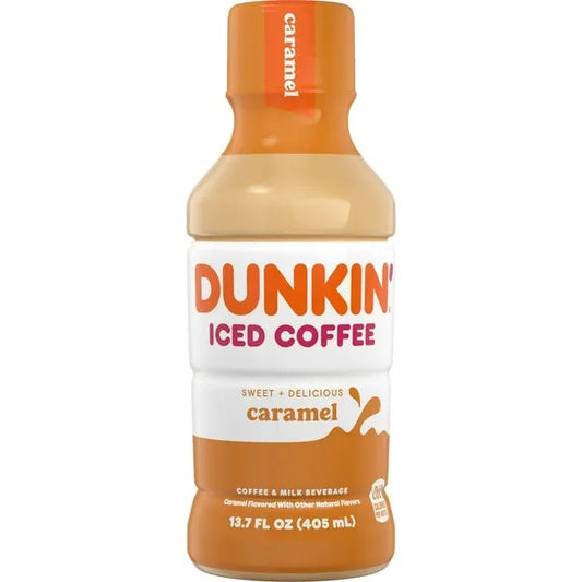 Dunkin Iced Coffee Rich Caramel 12 pack Soda Pop (not for Sale) Dunkin, 12 Pack, Cases
