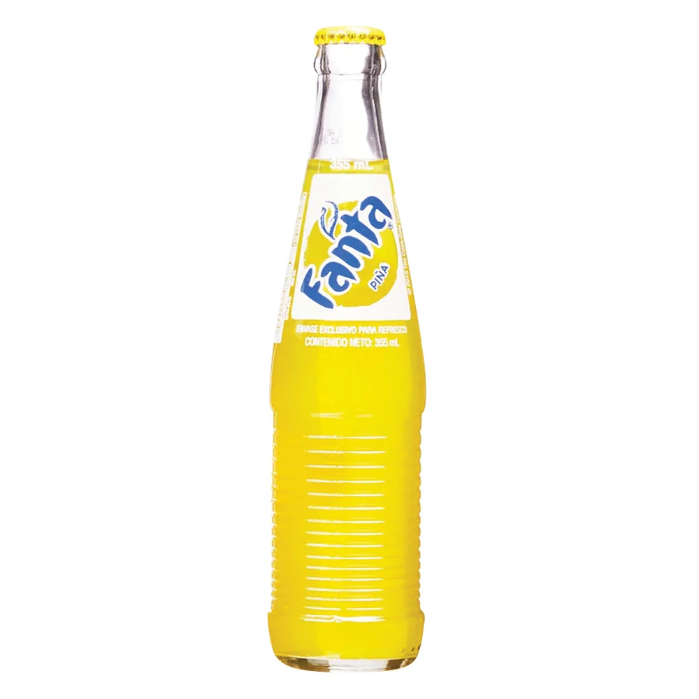 Fanta Pineapple Mexico Glass Bottle