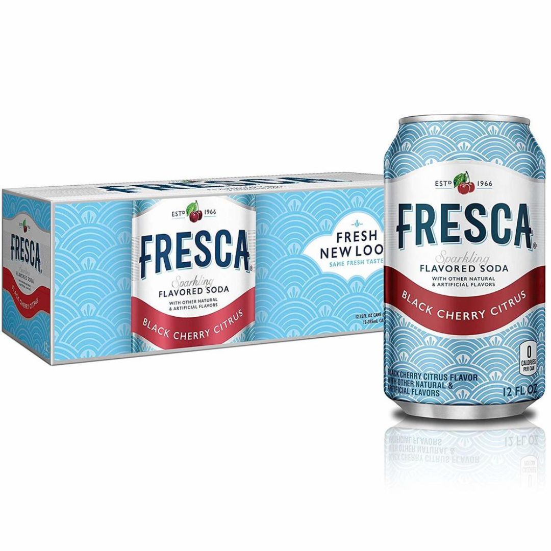 12 Pack Fresca Black Cherry Citrus Sparkling Soda Water