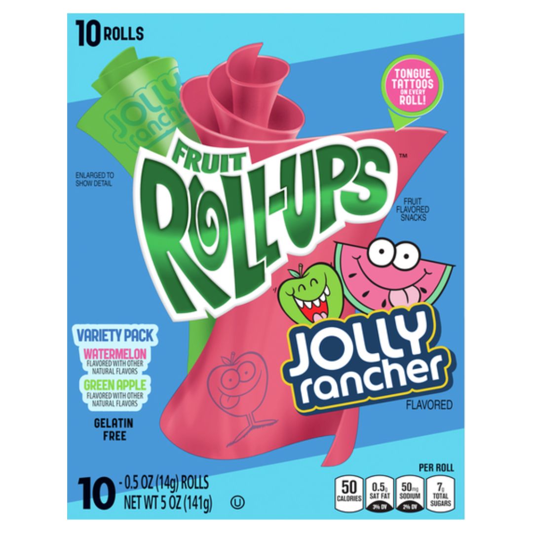 Fruit Roll-ups - Jolly Rancher Flavored (10 rolls)