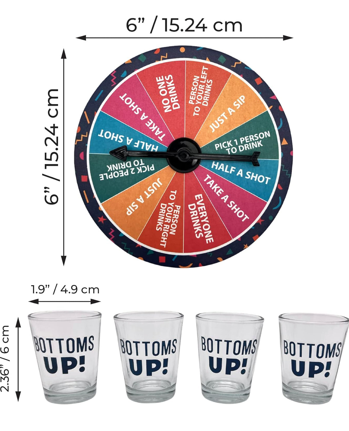 Bottoms Up! Party Spinner Drinking Game