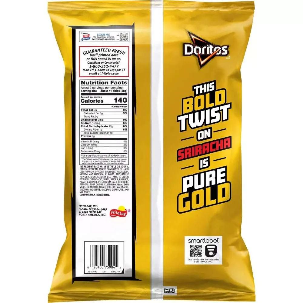 Doritos Tangy And Sweet Golden Sriracha Tortilla Chips - Snacks/Chips from Doritos, TSASN&CH, TSARC, TSAISC, TSAIS&C, TSAIS, trending products, TSAAS, Latest Products