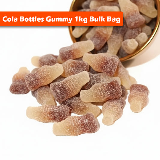 Cola Bottles Gummy Candy 1kg Bulk Bag Candy Gummy Zone, TSGZC, Bulk Candies, Bulk
