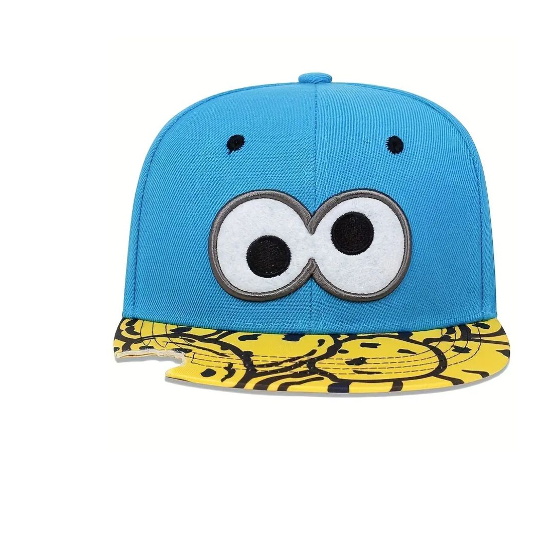 Google Eyes Embroidery Cap - Blue Color