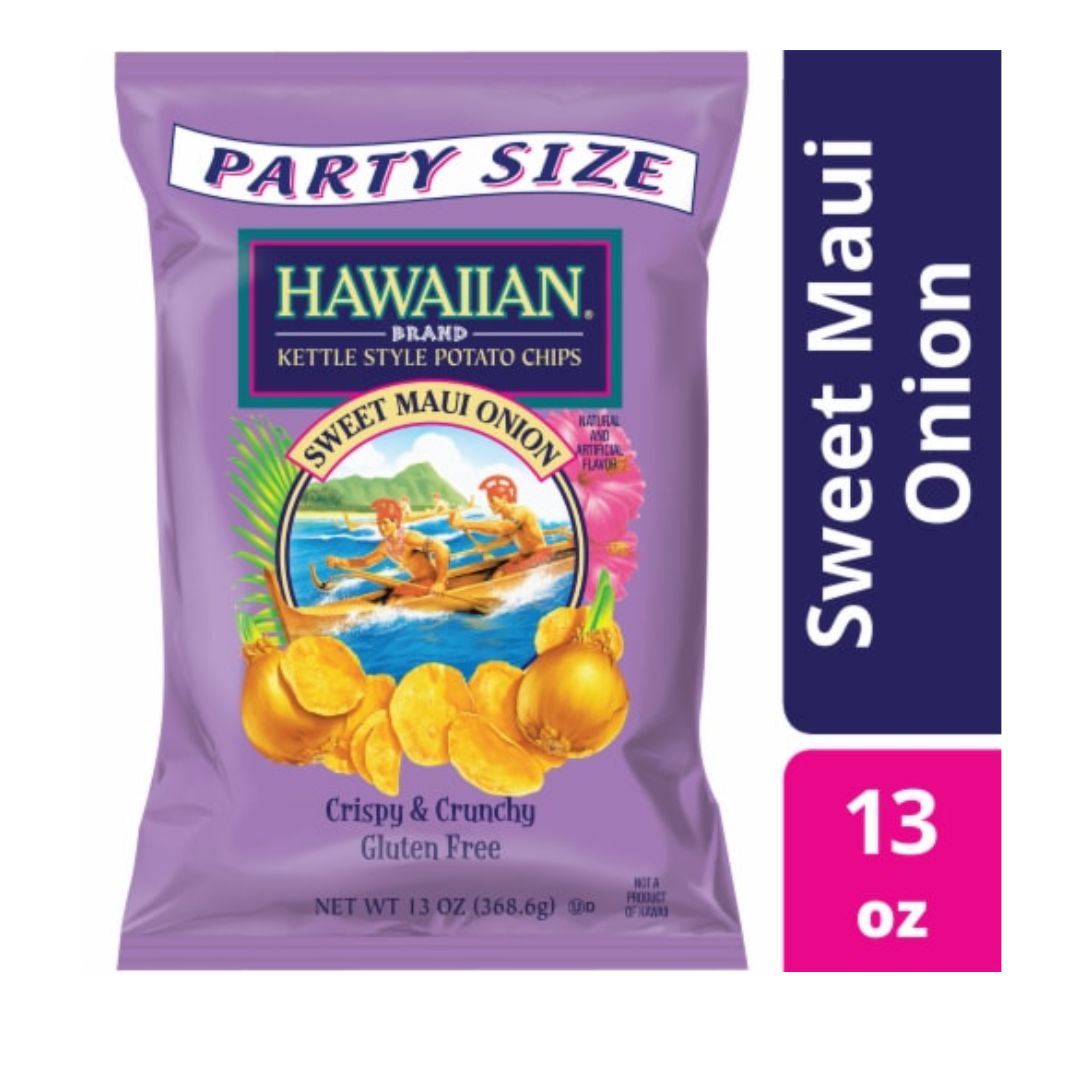 Hawaiian Kettle Style Potato Chips Sweet Maui Onion 212.6g