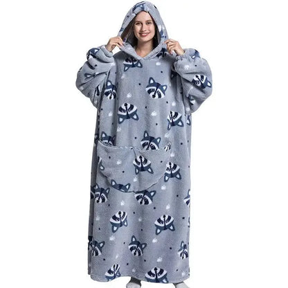 Oversized Wearable Blanket Hoodie Raccoon Length 140 cm Gifts (not for sale) Oversized Wearable Blanket Hoodie