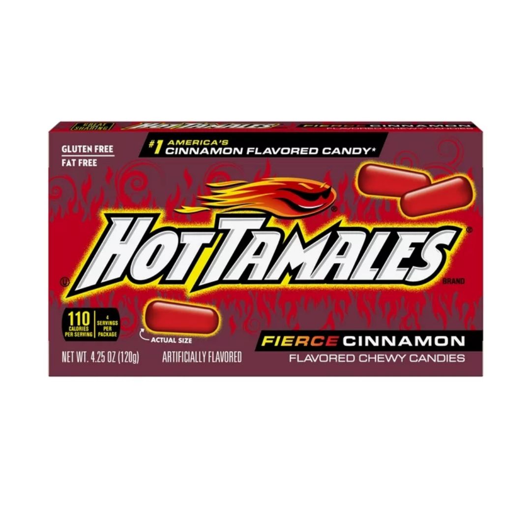 Hot Tamales Fierce Cinnamon Chewy Candy (120g)