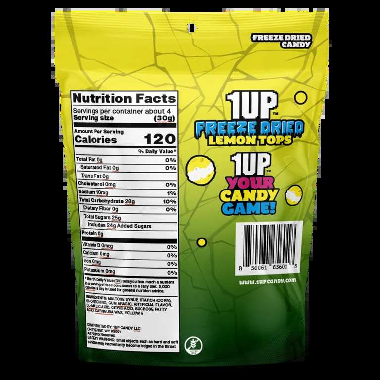 1UP Freeze Dried Lemon Tops Candy