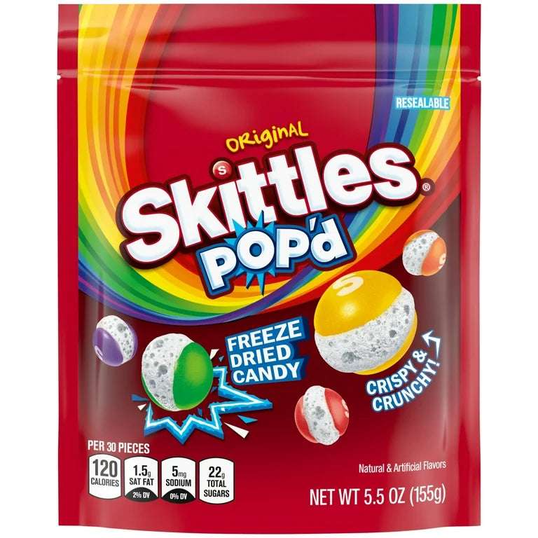 Skittles Pop’d Freeze Dried Candy