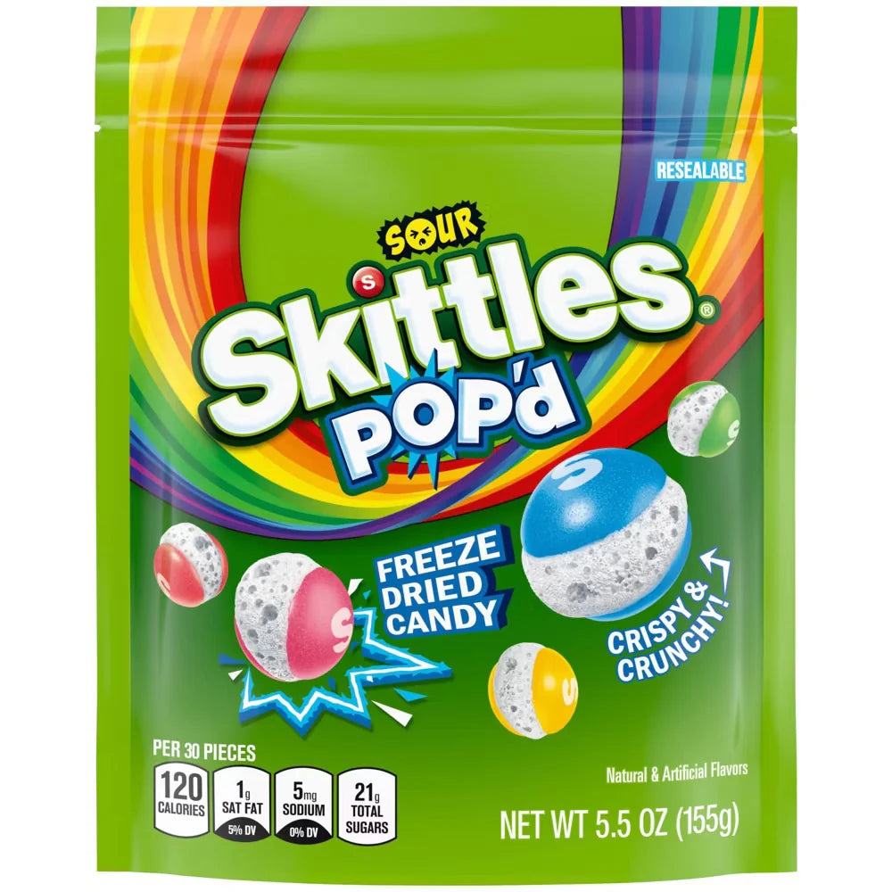 Skittles Pop’d Sour Freeze Dried Candy