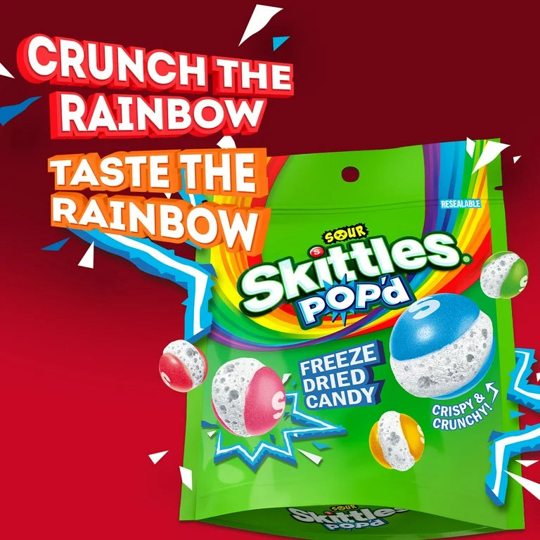 Skittles Pop’d Sour Freeze Dried Candy