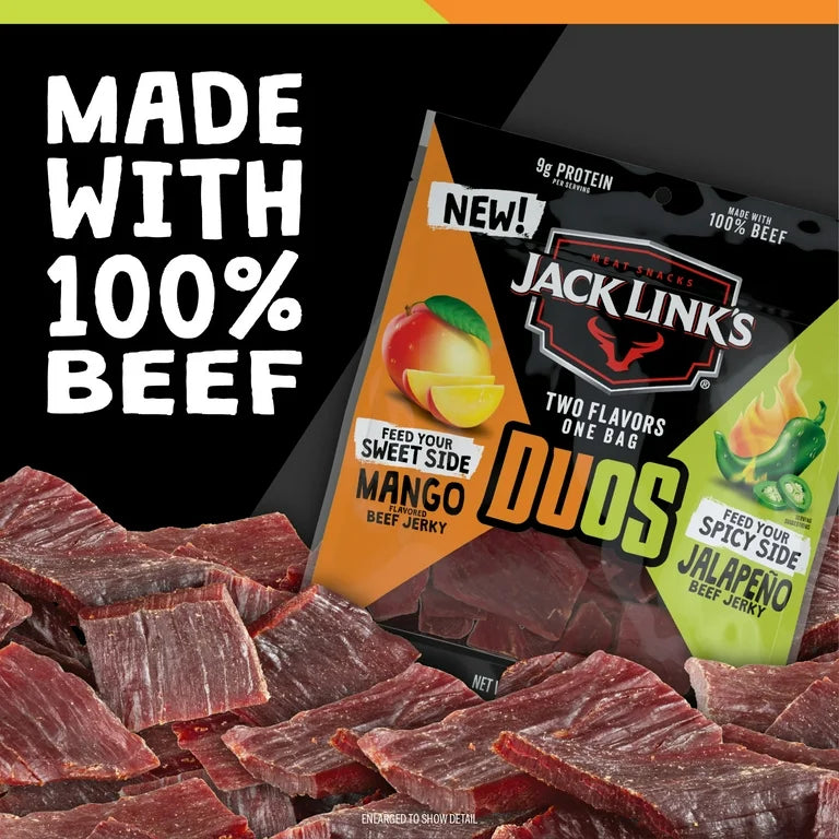 Jacklinks Duos Beef Jerky Mango and Jalapeño Flavor