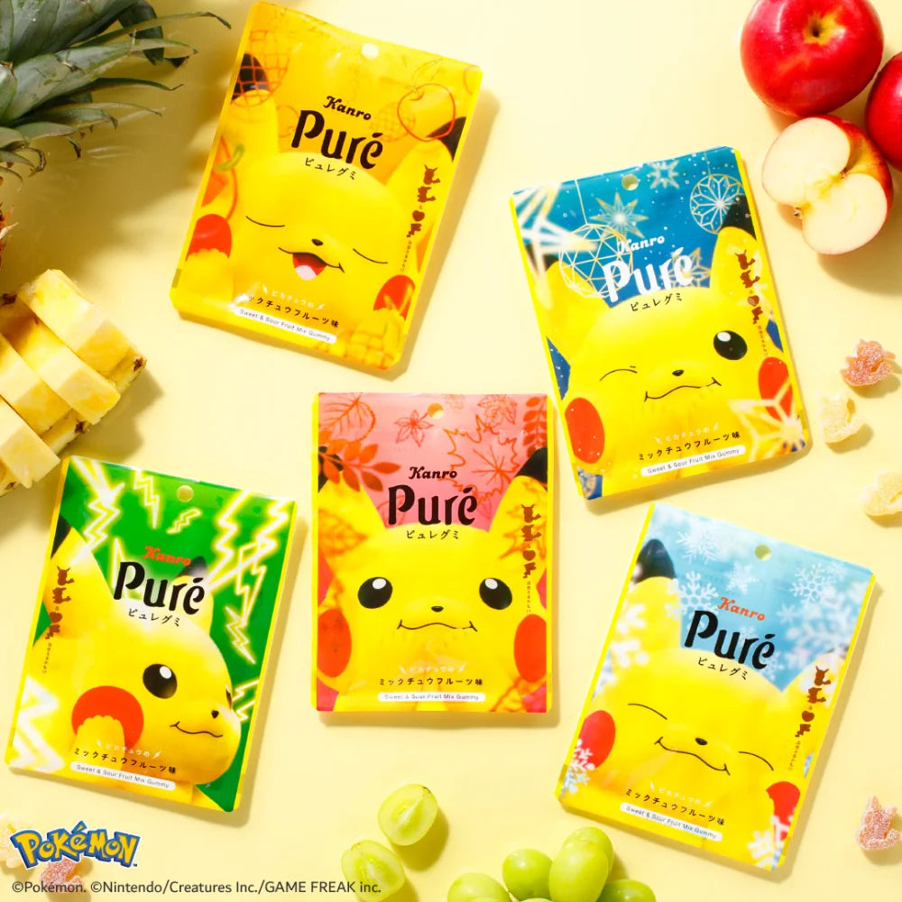 Kanro Pure Pokémon Mix Fruit Gummy Japan