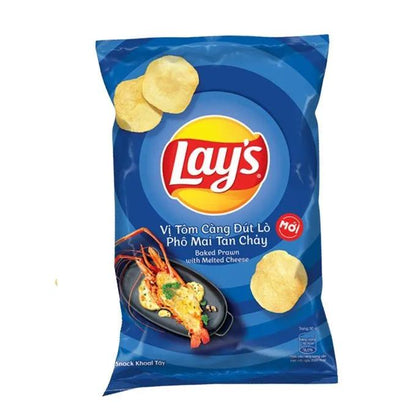 Lay’s Baked Prawn with Melted Cheese 90g Vietnam Asian Snacks Lays, TSAAS, TSASN&CH, TSAISC, TSAIS, trending products, asian