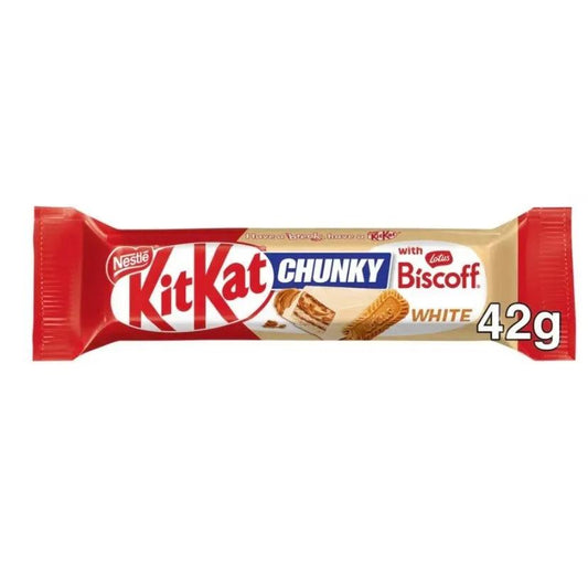 Kit Kat Chunky Lotus Biscoff White Chocolate UK - Chocolate from KitKat, TSARC, TSASN&CH, trending, TSAAS, cabestseller, usabestseller, asian
