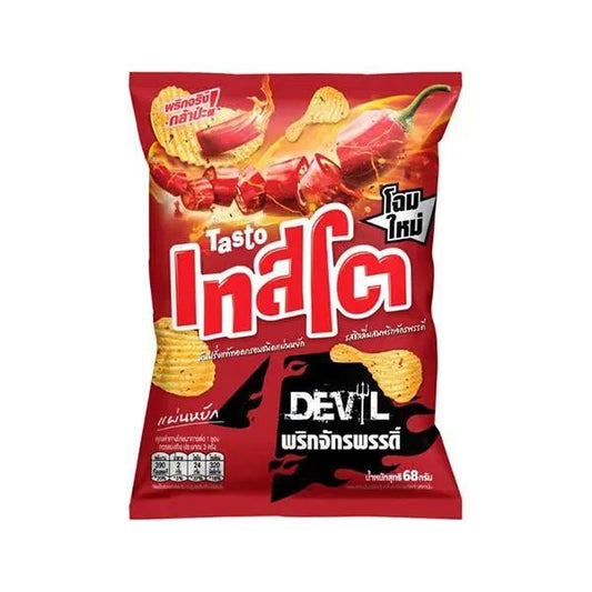 Tasto Devil Barbecue Spicy Chips Thailand - Asian Snacks from Tasto, TSAAS