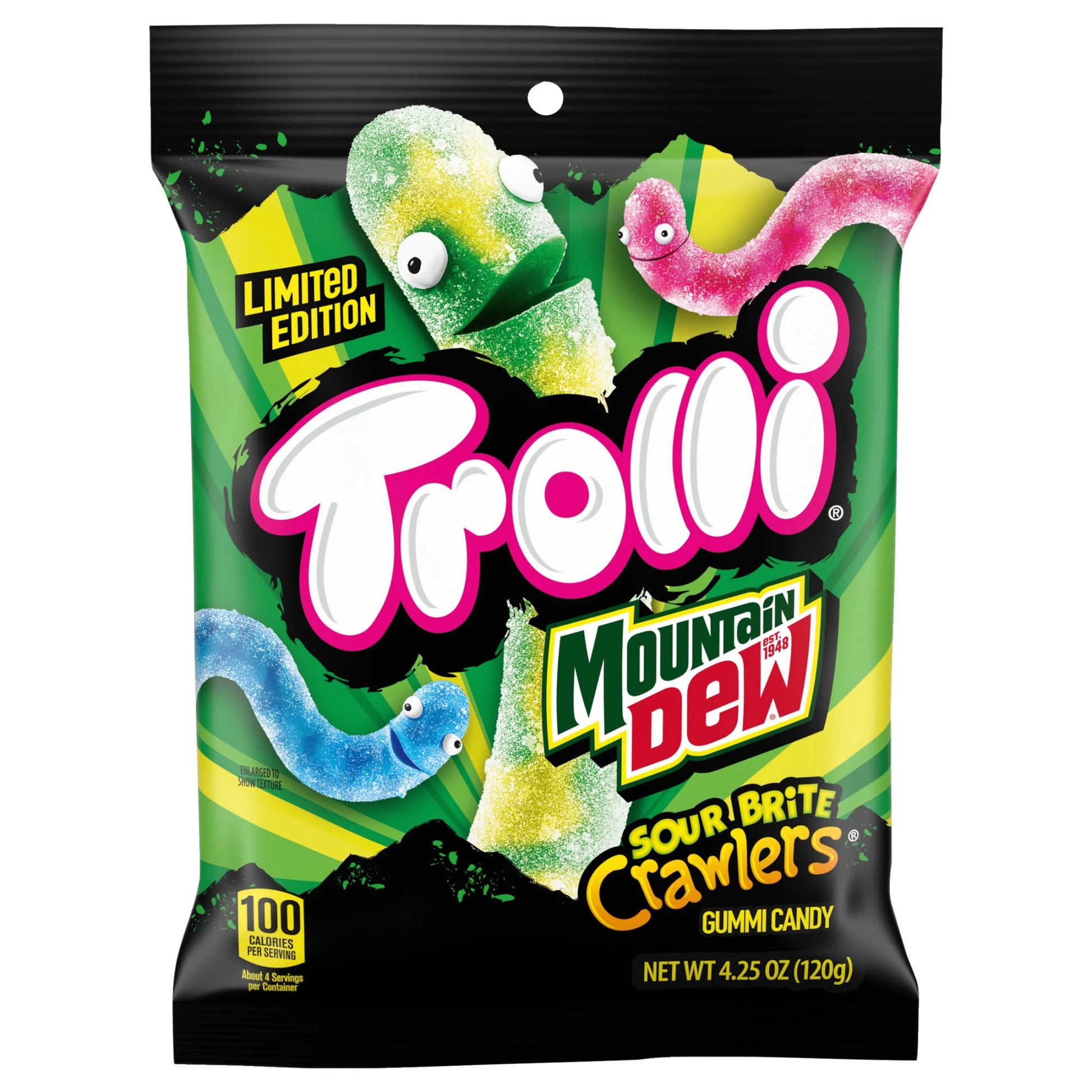 Trolli Sour Montain Dew Crawlers Gummy Candy 4.25 Oz Limited Edition candy Trolli, Latest Products, trending