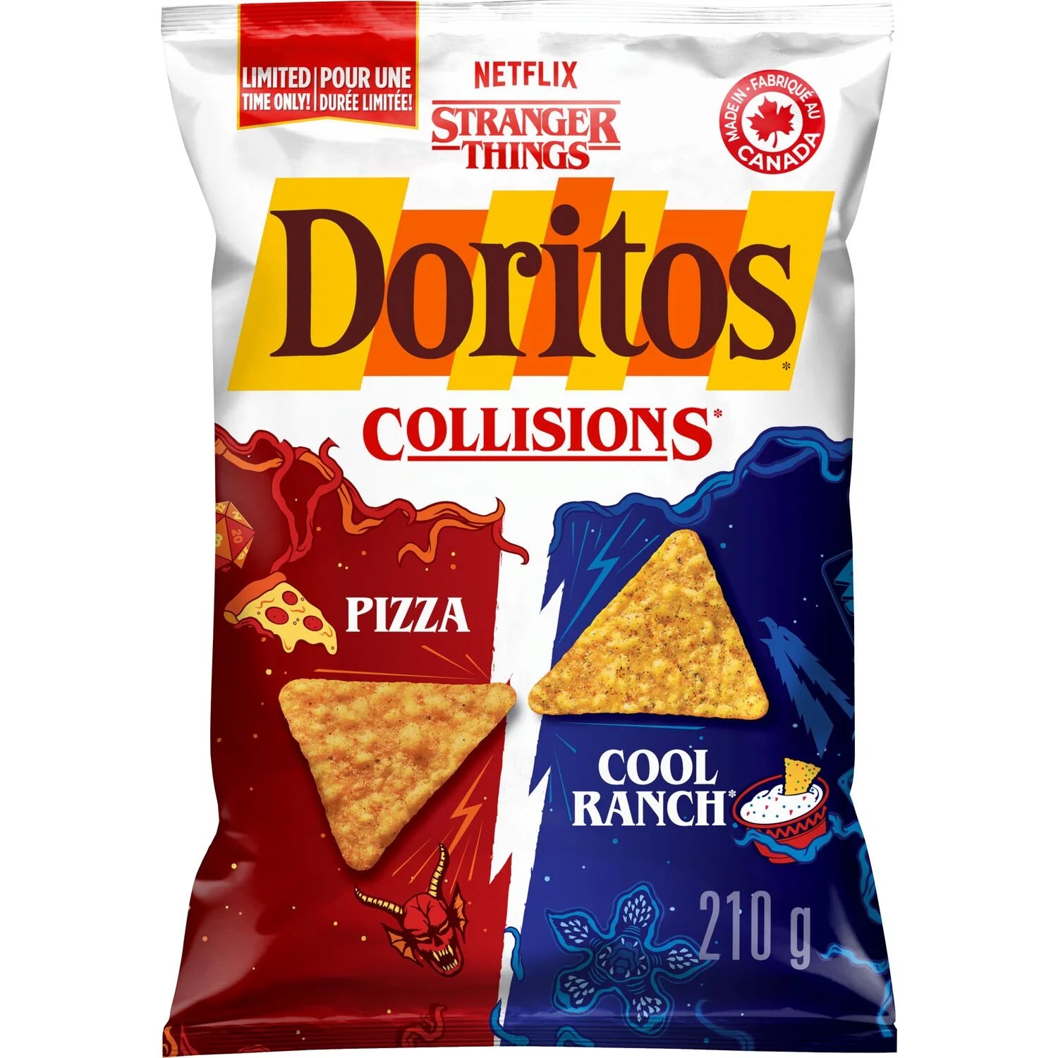 Doritos Collisions Pizza and Cool Ranch Flavoured Tortilla Chips 210 g Stranger Things Edition Snacks/Chips Doritos, trending products, Latest Products