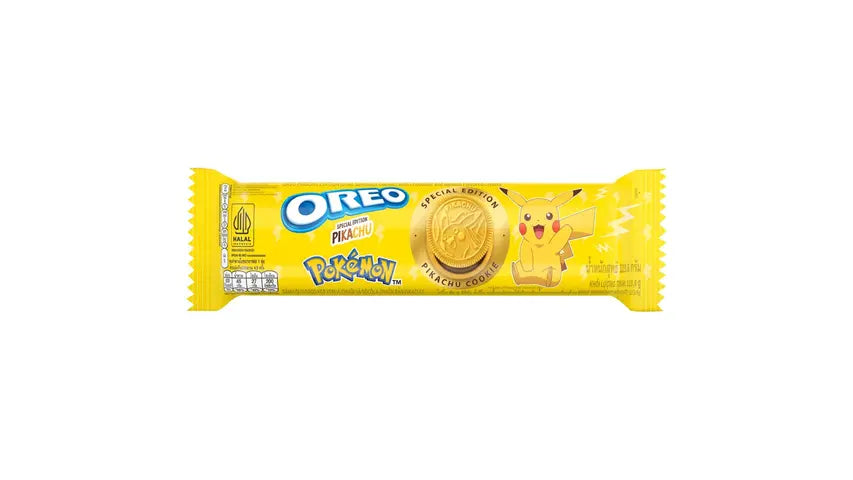 Oreo Pokemon Pikachu Chocolate and Banana Flavored Cream 119.6g