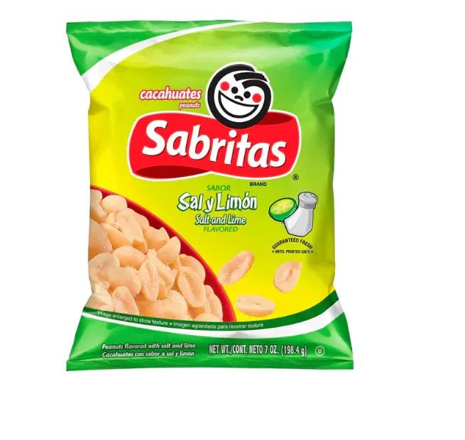 Sabritas Peanuts Sal y Limon Snacks/Chips, Mexican (not for sale) Sabritas, TSASN&CH, TSAMS