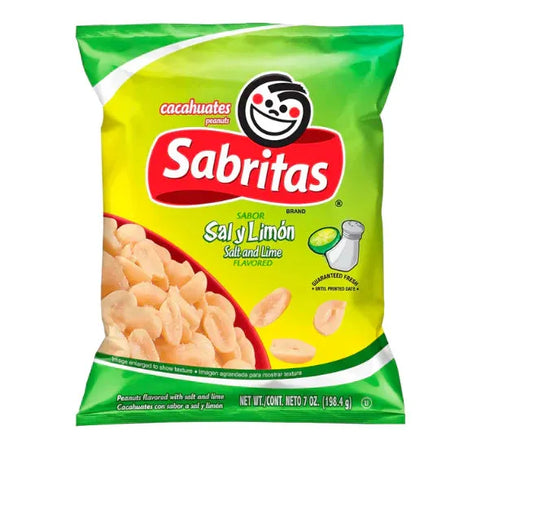Sabritas Peanuts Sal y Limon Snacks/Chips, Mexican (not for sale) Sabritas, TSASN&CH, TSAMS