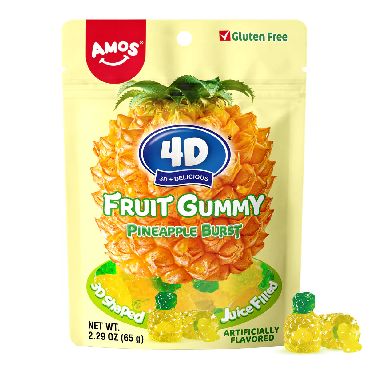 4D Fruit Gummy Pineapple Burst