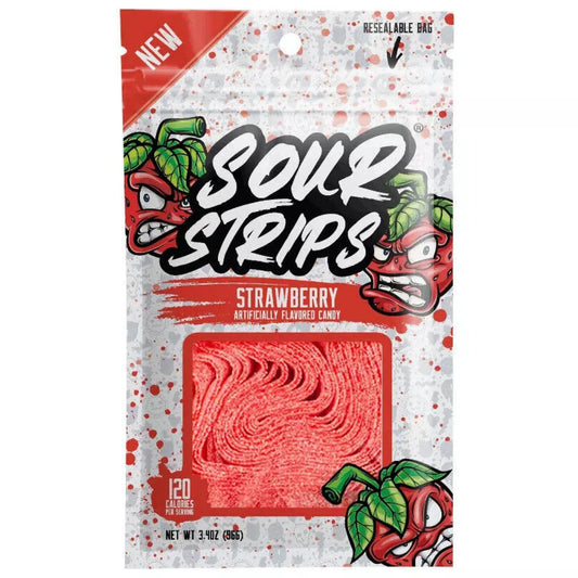 Sour Strips Strawberry Flavor Tiktok Viral Candy - Candy (not for sale) from Sour Strips, Trending, cabestseller