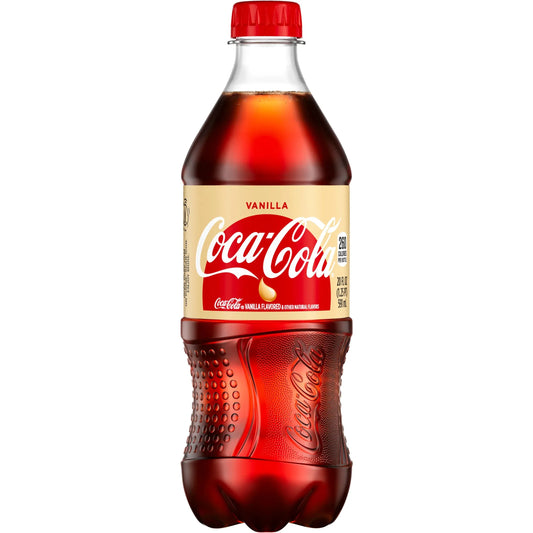 12 Bottles Coca Cola Vanilla 591ml - Soda Pop (not for Sale) from Coca Cola, TSAED, cases